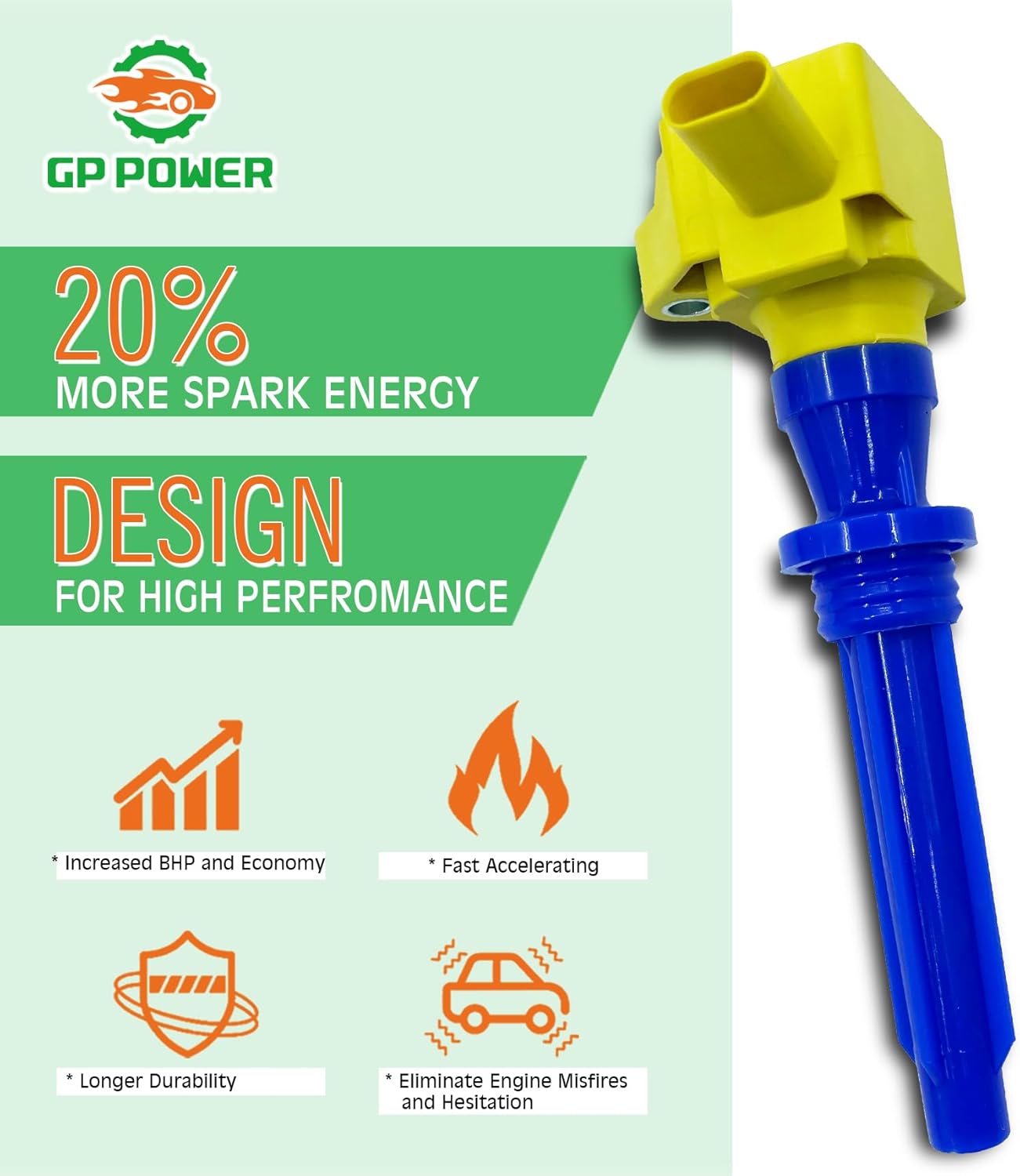 Performance Ignition Coil Packs LR035548 UF730 Set Of 6 Compatible With Land Rover Discovery 4 5 Range Rover 4 Range Rover Sport Velar JAGUAR F-PACE F-TYPE XE XF XFL XJL 3.0T V6 306PS