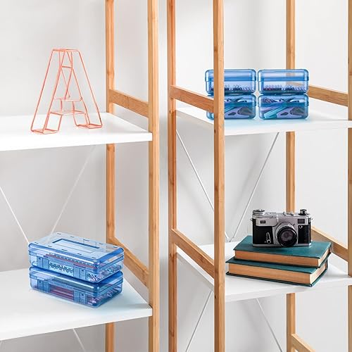 Miniatura 6 de Fainne Paquete de 24 cajas de lápices para la escuela, estuche transparente a granel, cajas de lápices duros de gran capacidad, cajas de lápices de