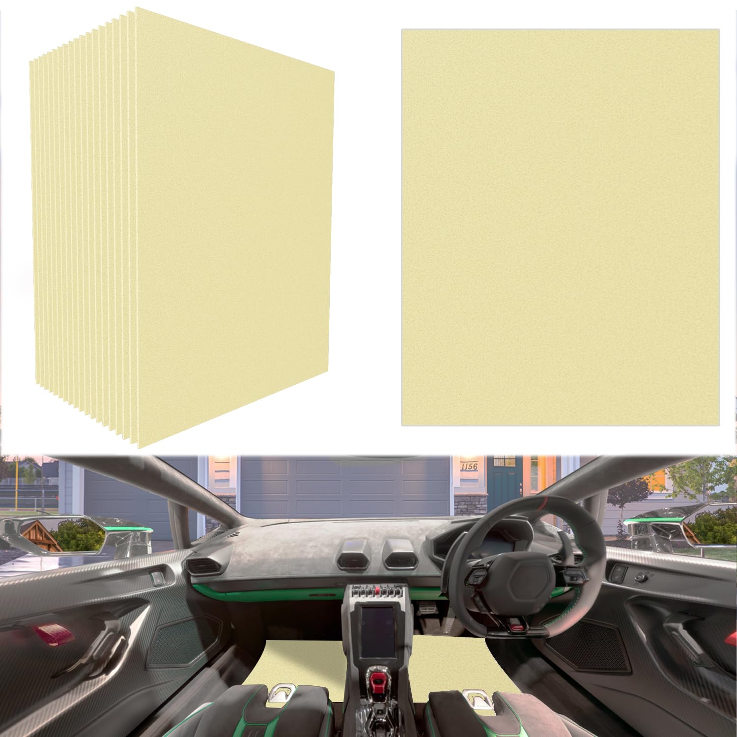 RUENXG 20-Pack Disposable Car Floor Mats 19 6 15 7 Inch Leak-Proof Heavy Duty Non-Woven Fabric for Car