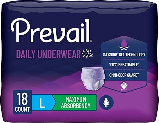 Prevail Proven Large Pull-Up Women's Incontinence Underwear Maximum Absorbency 72 Count Leak Protection
