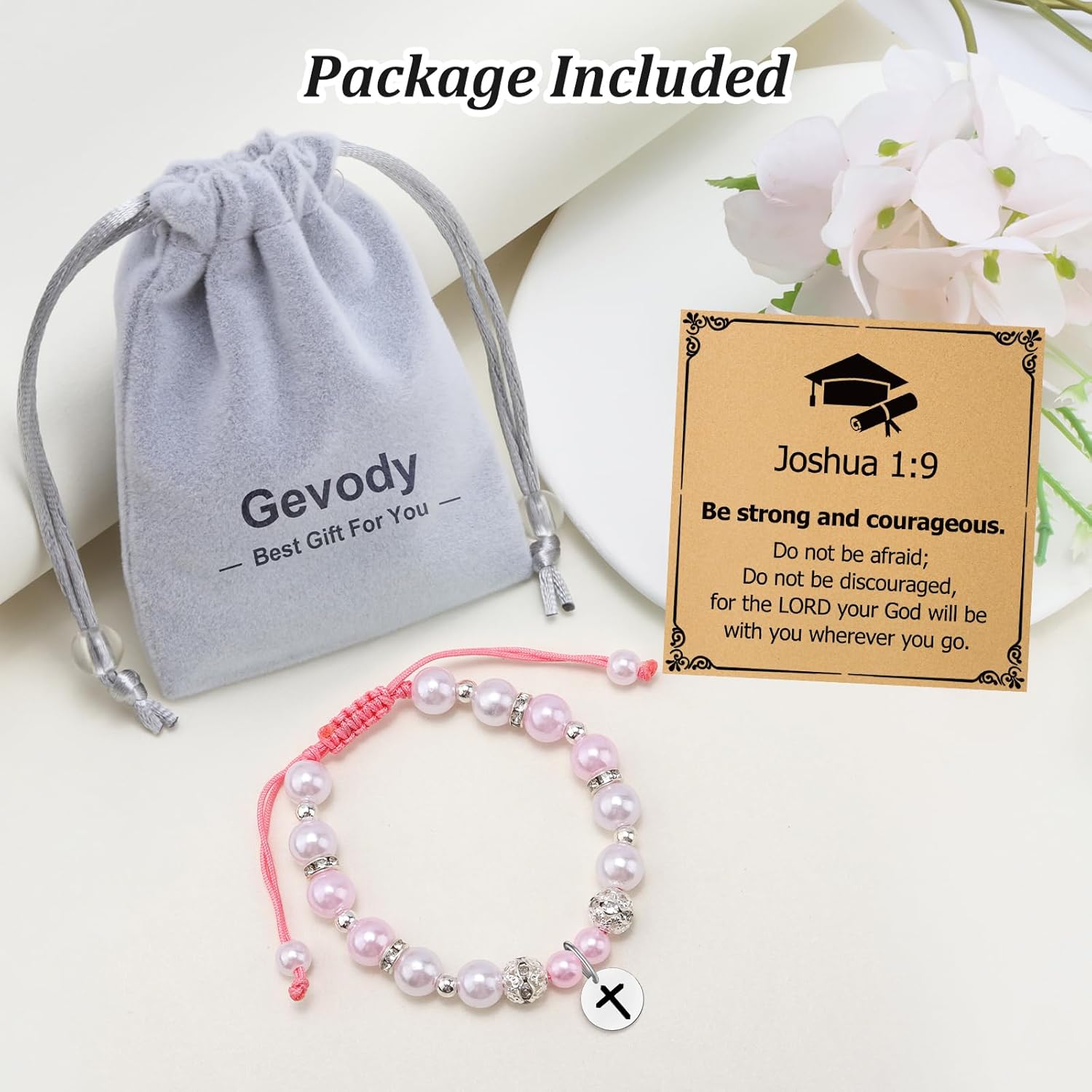 Christian Graduation Beaded Bracelets for Women Daughter Best Friend Religious Graduation Gifts for Her Friend Sister Bible Verses for Graduates Stretch Bead Bracelet Christian Stretch Jewelry - Image 6