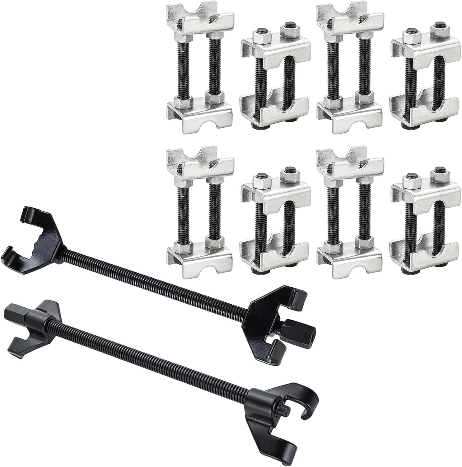 DASBET Adjustable 2-Way Coil Spring Spacers 8 Pack & 14" Coil Spring Compressor Tool