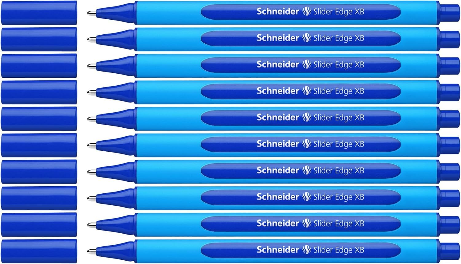 Schneider 152203 Slider Edge (Pointe extra large (XB)) Lot de 10 Stylos, Encre bleu