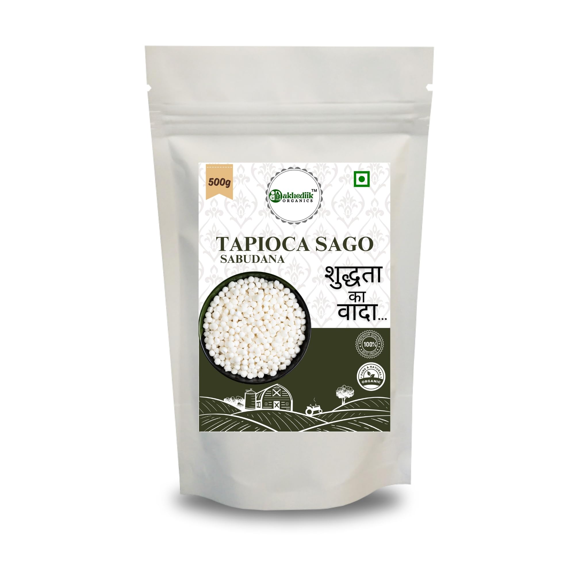 Akhediik� Organic Sabudana (SAGO) 500 g | Organic & Pure | Fresh | 100% natural | Tapioca Pealrs | Pack Of 1 (B0CCJ664GM) Amazon Price History, Amazon Price Tracker
