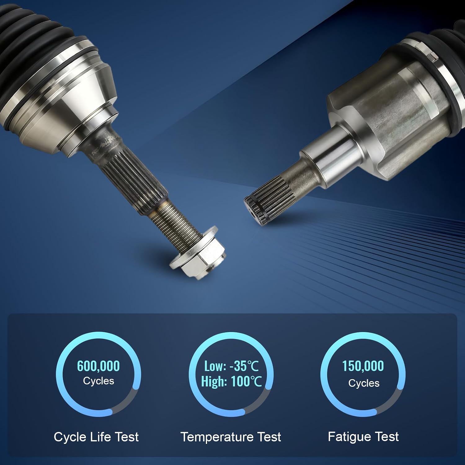 Front Left and Right CV Axle Shaft Fit for Buick 04-07 Rainier, for Chevy 02-09 Trailblazer, for GMC 02-09 Envoy, 02-06 Envoy XL, for Saab 05-09 9-7X, for Isuzu 03-08 Ascender # 661345