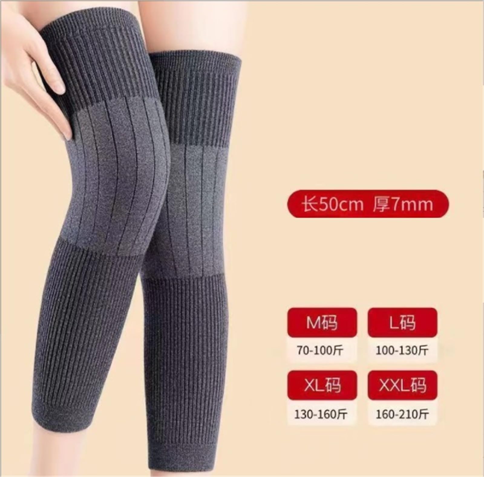 Ginocchiera da corsa Protettore a costine Scaldamuscoli a maglia lunga ginocchiere calde adatte sia per uomini che per donne sport allenamento sportivo