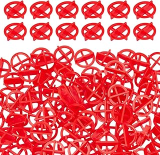 AHANDMAKER 500pcs 1/8"(3mm) Cross Spacer Removable Corner Separators Tile Spacers Clips for Brick Tile Leveling Wood Floor Tiles Installation Home Decor, Red