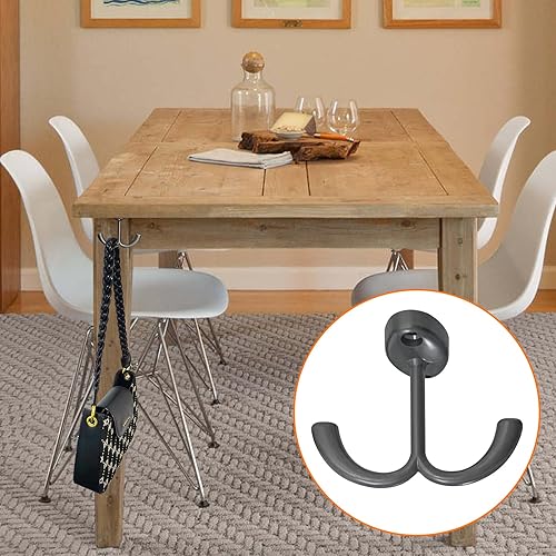 Miniatura 6 de 6 piezas de aleación de zinc doble gancho gancho gancho techo gancho taza gancho