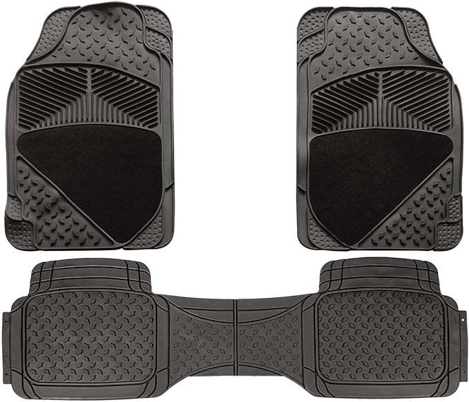 UKB4C 3 Piece Universal Fit Waterproof Heavy Duty Black Rubber Front