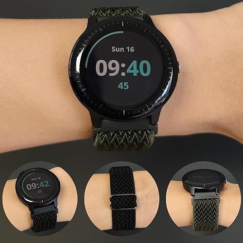 Miniatura 6 de Abanen Bandas elásticas para reloj Garmin Venu 2 PlusVenu SqVivoactive 3Vivomove Sport, 0.78 pulgadas de liberación rápida elástica de nailon suave