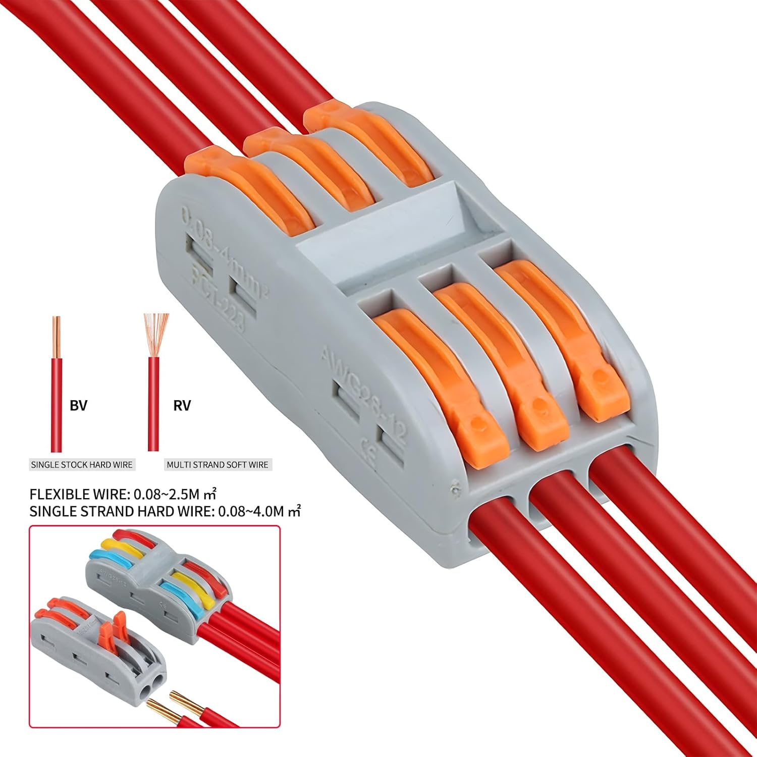 SPL-2クイックコネクト2イン2アウト&amp;3イン6アウト配線端子、2/3/4/5ピン電気コネクタキット、自動車/産業/家庭用