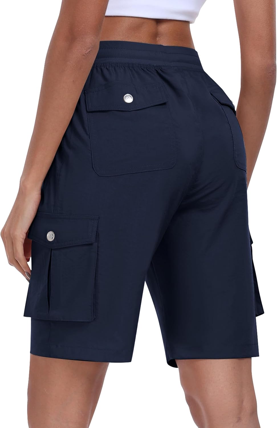 MoFiz Women's Cargo Shorts Quick Dry Athletic Shorts Lightweight Running Summer Hiking Shorts with Pockets - Image 3