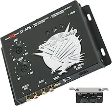 ST-AP6 1/2 Din Car Audio Digital Processor, 13.5V, Bass Maximizer & Sound Restoration w/Includes a Dash Mount Remote Control and Light Display, 10.4x2.3 x 8.6 inches