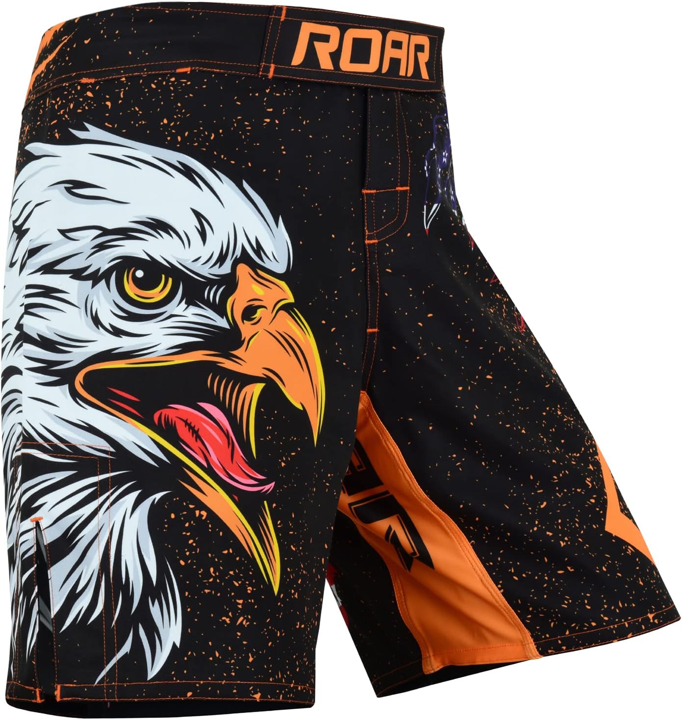 ROAR-INT Roar 2,3 Pack MMA Grappling Kickboxing BJJ Shorts MMA Muay Thai Fight Shorts No Gi Workout Athletic Shorts, Pack Of 3 (Black), Small