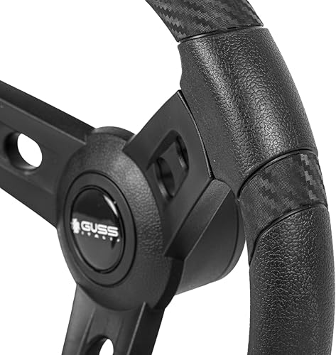 Miniatura 4 de REVENGE Gussi Italia Lugana - Volante de carrito de golf negro para modelos ICON y Advanced EV, fabricado en Italia, suave al tacto, no necesita