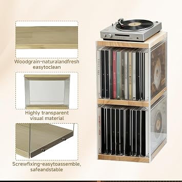 CD Holder Desk Rack Organizer, Acrylic CD Storage Units, CD Storage Rack