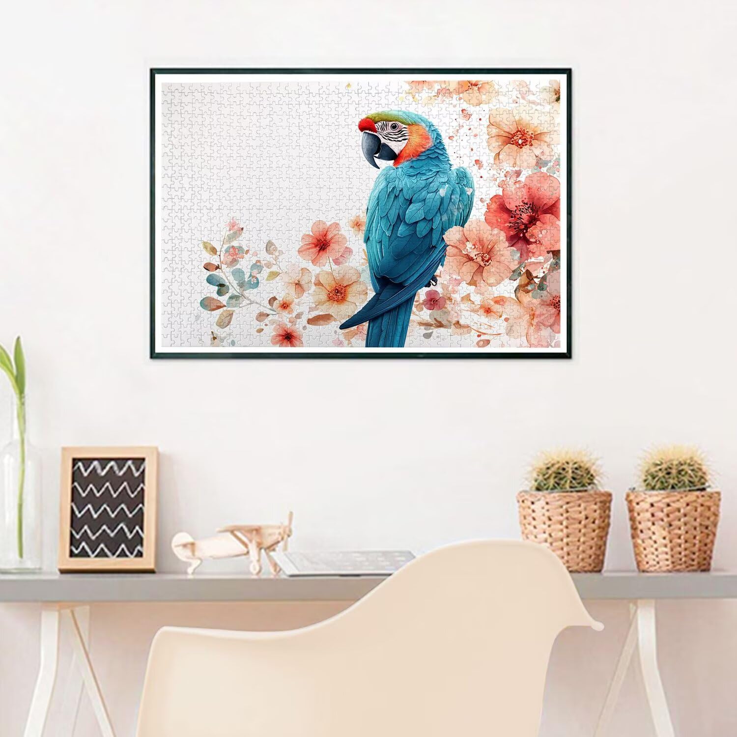 Puzzle 2000 elementów dla dorosłych, papuga 2000 elementów, z pudełkiem na prezent, drewniane puzzle dla dorosłych z naturalnym drewnem, prezenty dla kobiet, mężczyzn, duże drewniane puzzle do