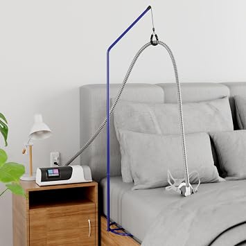 CPAP Hose Holder for Sleeping - Tangle-Free CPAP Hose Hanger - Adjustable Swivel Arm CPAP Accessories - Compact Design CPAP Hose Holder for Bed - Sleeping Accessories