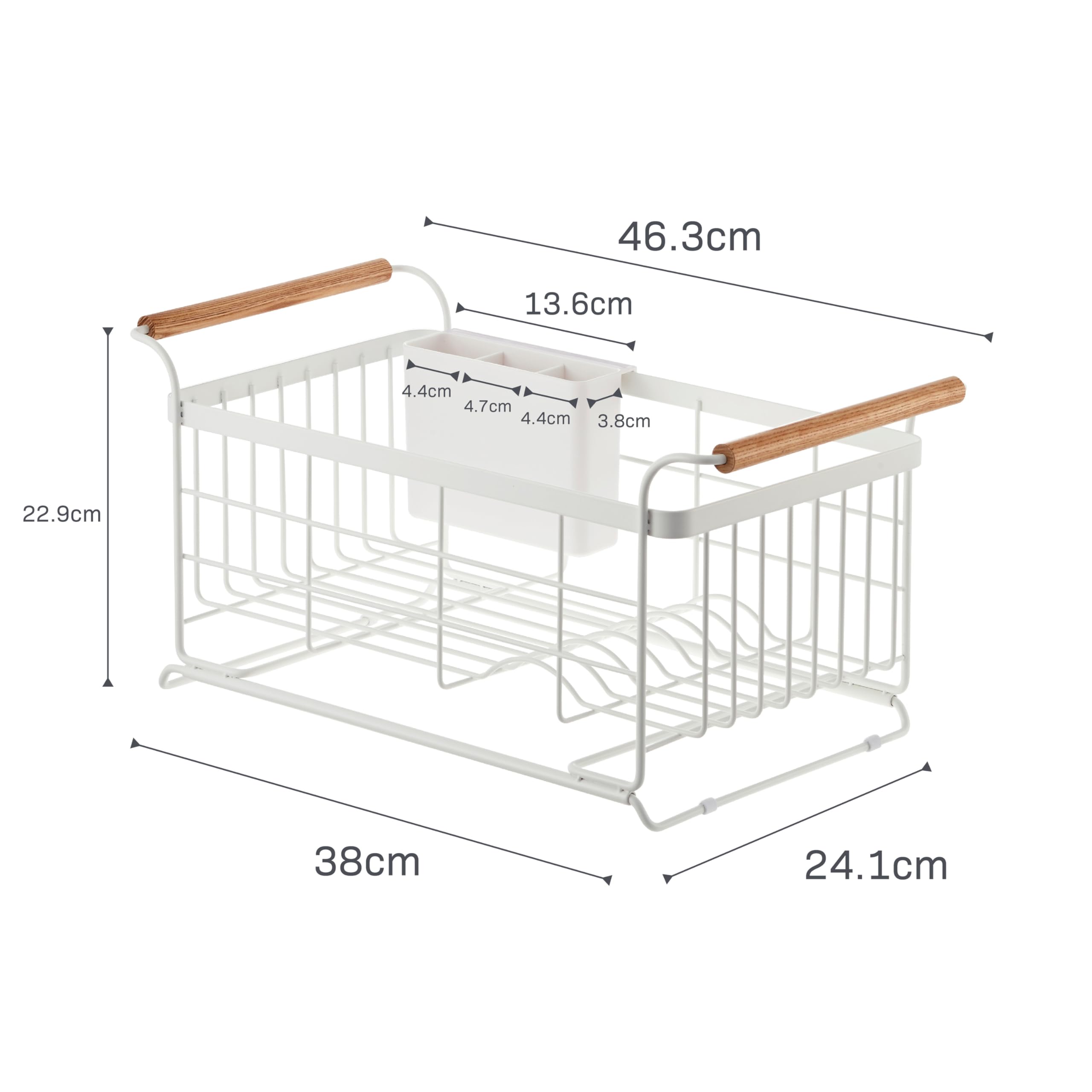 YAMAZAKI Home 3108 Abtropfgestell für Spülbecken, erweiterbar, für die Küche, Einheitsgröße, Weiß