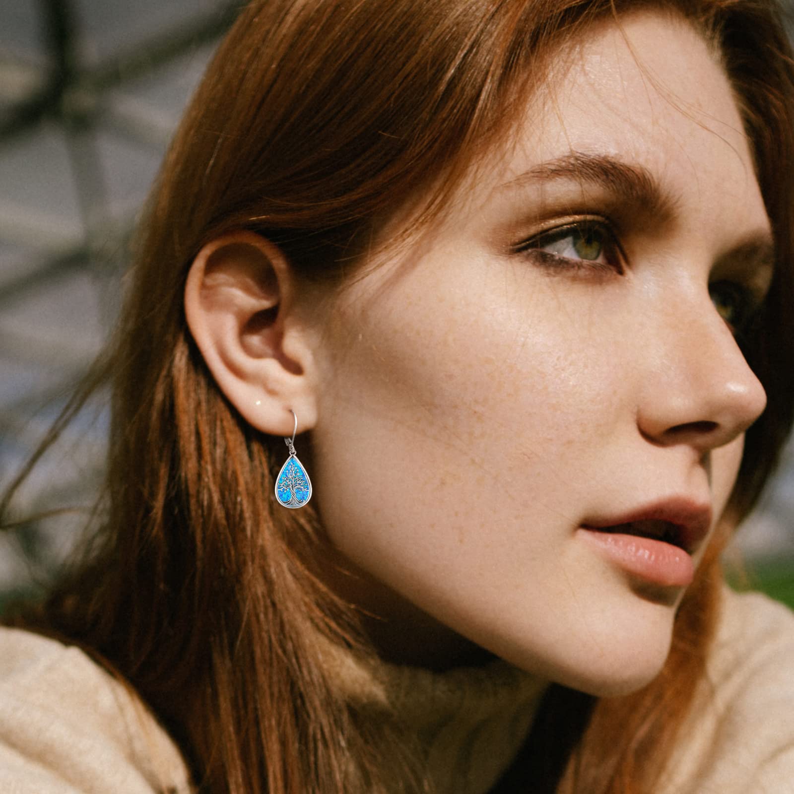 Eusense Pendientes Árbol de la Vida Pendientes de Plata de Ley 925 Pendientes Árbol de la Vida Joyería Regalo para Mujeres Señoras Niñas