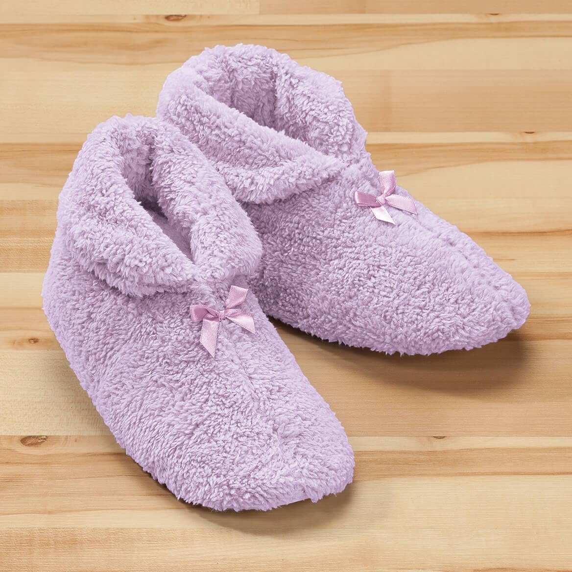 WalterDrake Womens Chenille Slippers, Foam Cushioned Footbed, Non Slip Sole, Womens Fashion - Size Medium, Lavender - Image 2