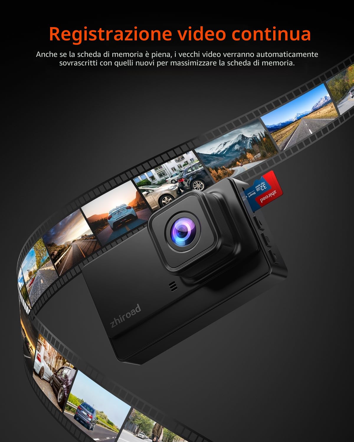 Dash Cam Auto,1080P FHD Dash Cam con Schermo IPS da 3", Grandangolo 176°, Telecamera per Auto con Scheda SD 32G, Visione Notturna,Registrazione in Loop,Modalità Parcheggio,Sensore G,WDR