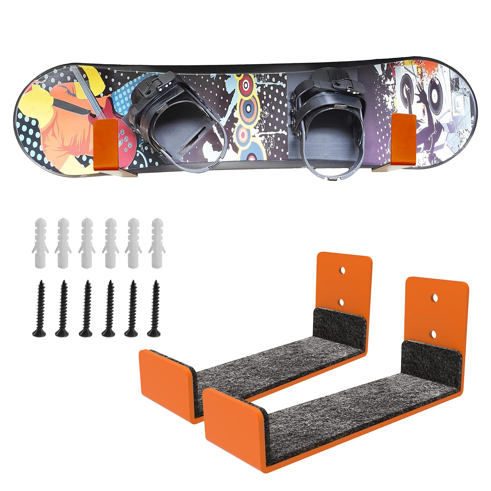 Qualward Snowboard Display Wall Mount Rack