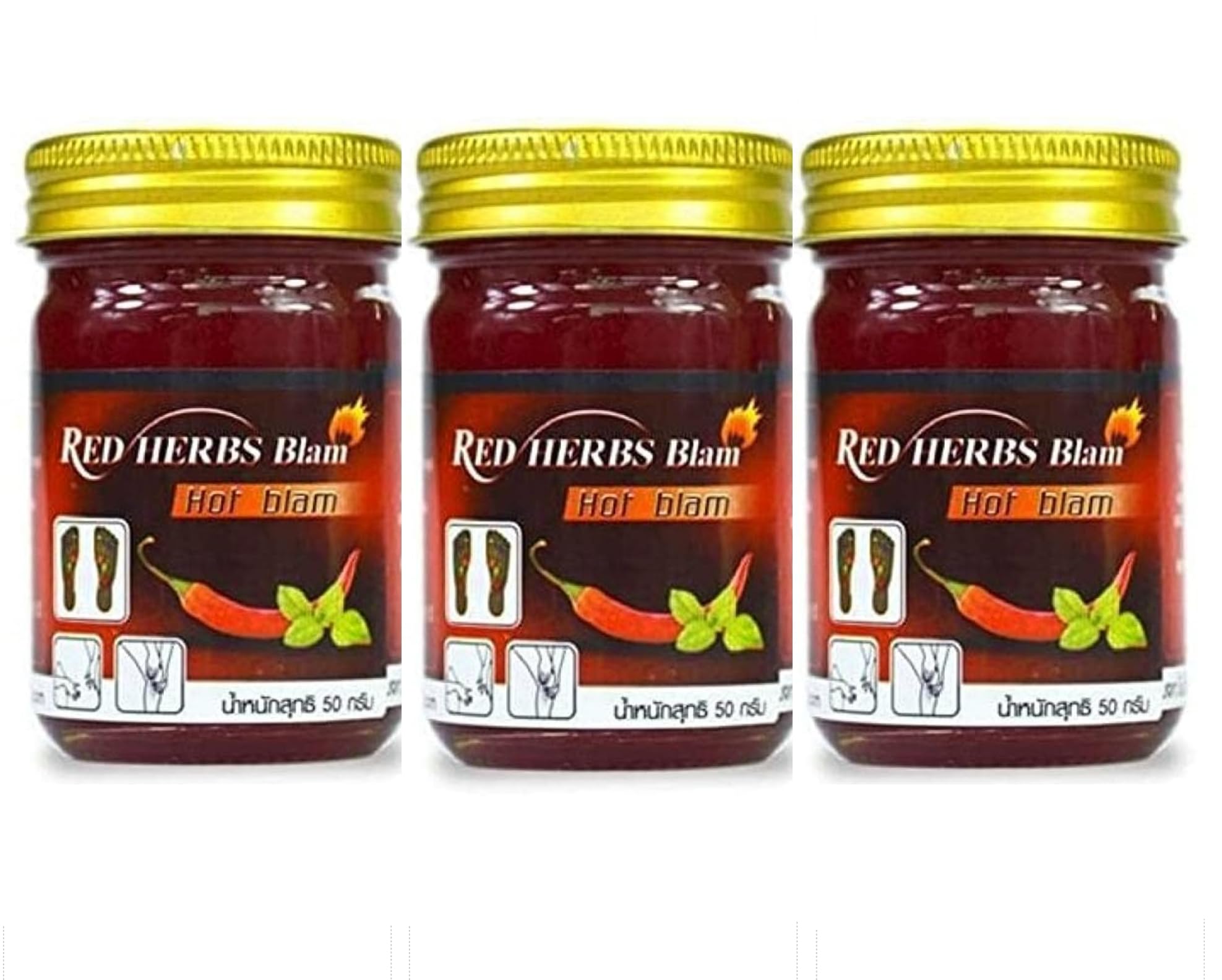 TWIN SWAN™ PHOTHONG Thailand Red Herb Hot Pain Balm For Massage And Pain Relieve (50 Each) Pack Of 3 (B0CCY9PP21) Amazon Price History, Amazon Price Tracker