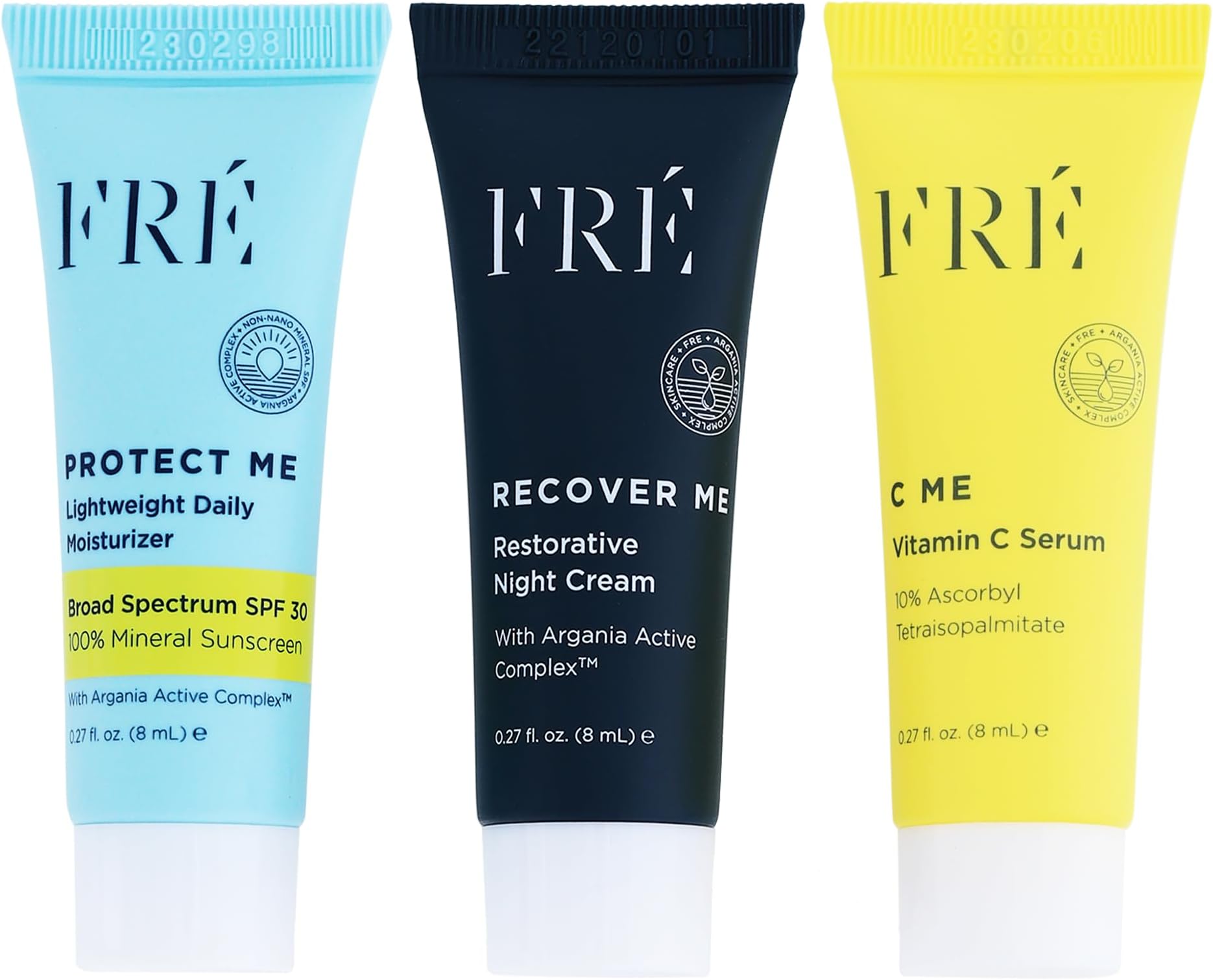 - FRÉ Deluxe Mini Set – Travel-Size Clean Skincare Essentials with C ME Serum, Reef-Safe, Vegan, For Face & Body