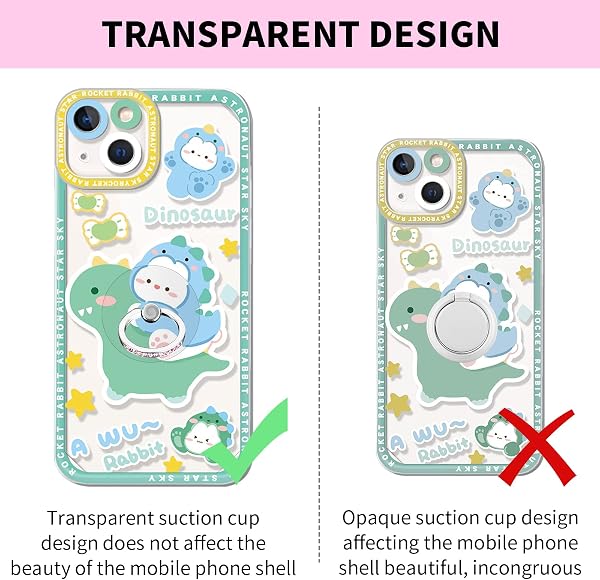 Bewudy 4 Pcs Diamond Phone Ring Holder Grip, Transparent Cell Phone Finger Ring Grip Kickstand, 360° Degree Rotation Finger Ring Stand, Compatible with Most of Phones Tablet and Case - 3