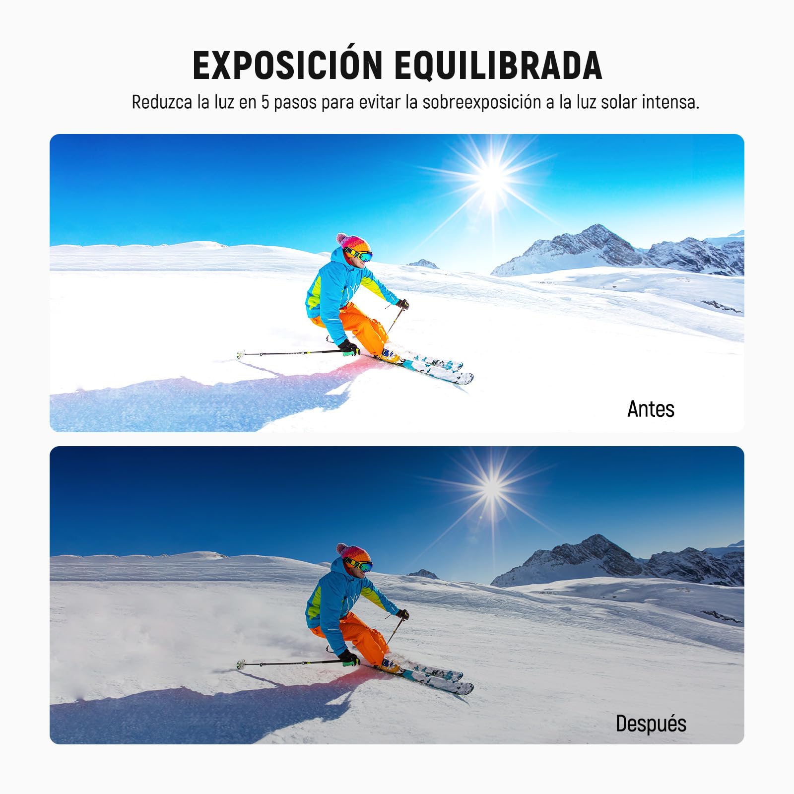 NEEWER ND Filtros Compatible con Insta360 X5, ND32 Filtro Objetivo Juego, 5 Pasos Reducción de Luz Rosca Detección Automática Vidrio Óptico Multicapa Densidad Neutra, Accesorio para Action Cam, 2 Pack