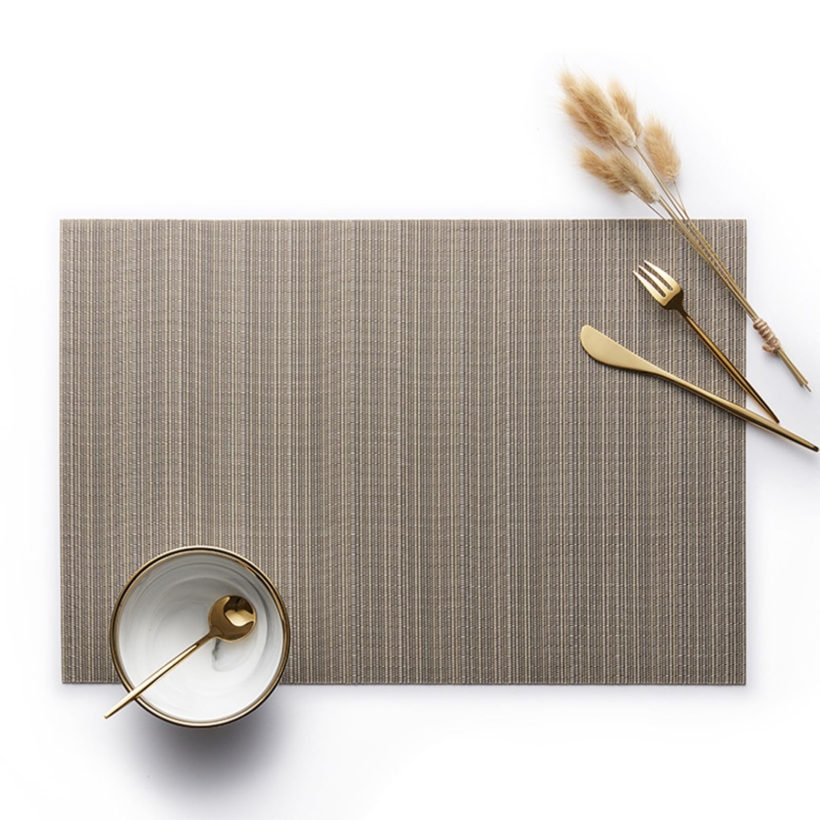 Set de table rectangulaire PVC café pour habiller vos repas de famille vintage