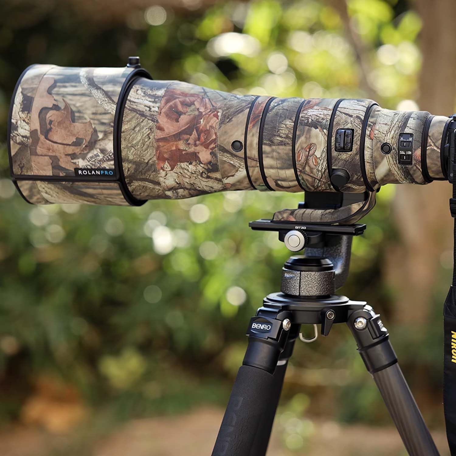 ROLANPRO Lens Camouflage Cover for Nikon NIKKOR Z 600mm f/4 TC VR S Rain Cover Protective Sleeve Outdoor Case#1 Yellow Jungle