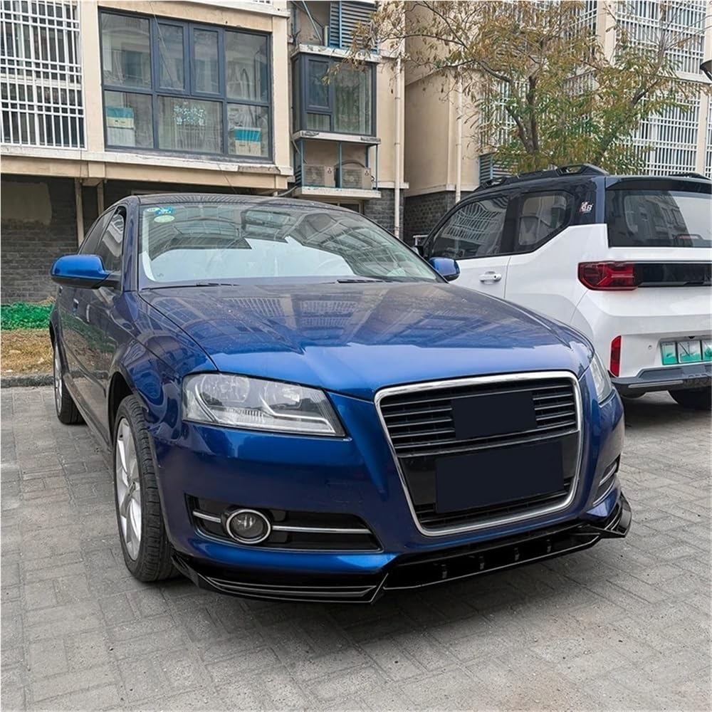 Kompatybilny z Audi A3 8P edycja standardowa 2008-2012 przedni zderzak samochodowy Spoiler Splitter dyfuzor ABS czarny błyszczący zestawy karoserii Tuning