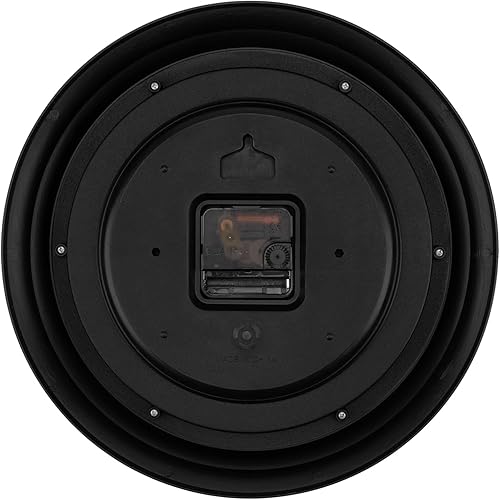 Miniatura 9 de Foxtop Reloj de pared retro, redondo, silencioso, sin tictac, funciona con pilas, para oficina, azul marino