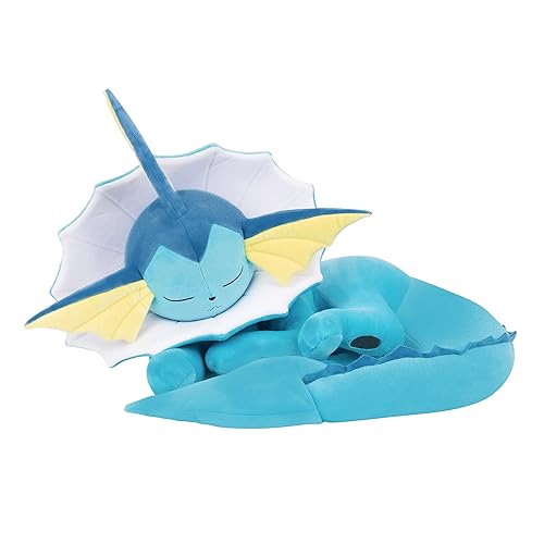 Pokémon Vaporeon Sleeping Plush - 18-Inch Premium Plush in Sleeping Pose