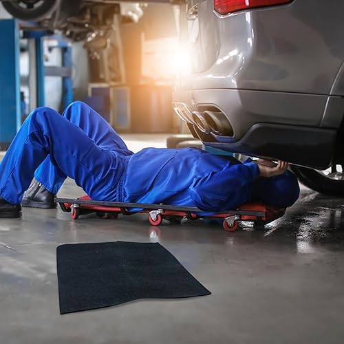 Miniatura 6 de Hlimior Almohadilla cuadrada sin salpicaduras, 4 unidades, se adapta a la mayoría de drenajes de aceite, tapete de cambio de aceite antisalpicaduras