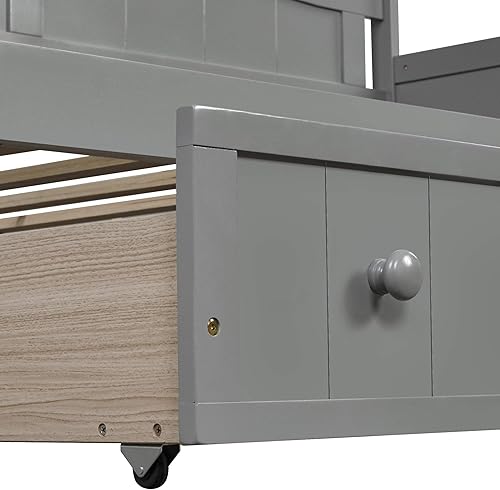 Miniatura 6 de Harper & Bright Designs Sofá cama individual con cajones de almacenamiento, base de cama individual Woooden con cajones, sofá cama individual para