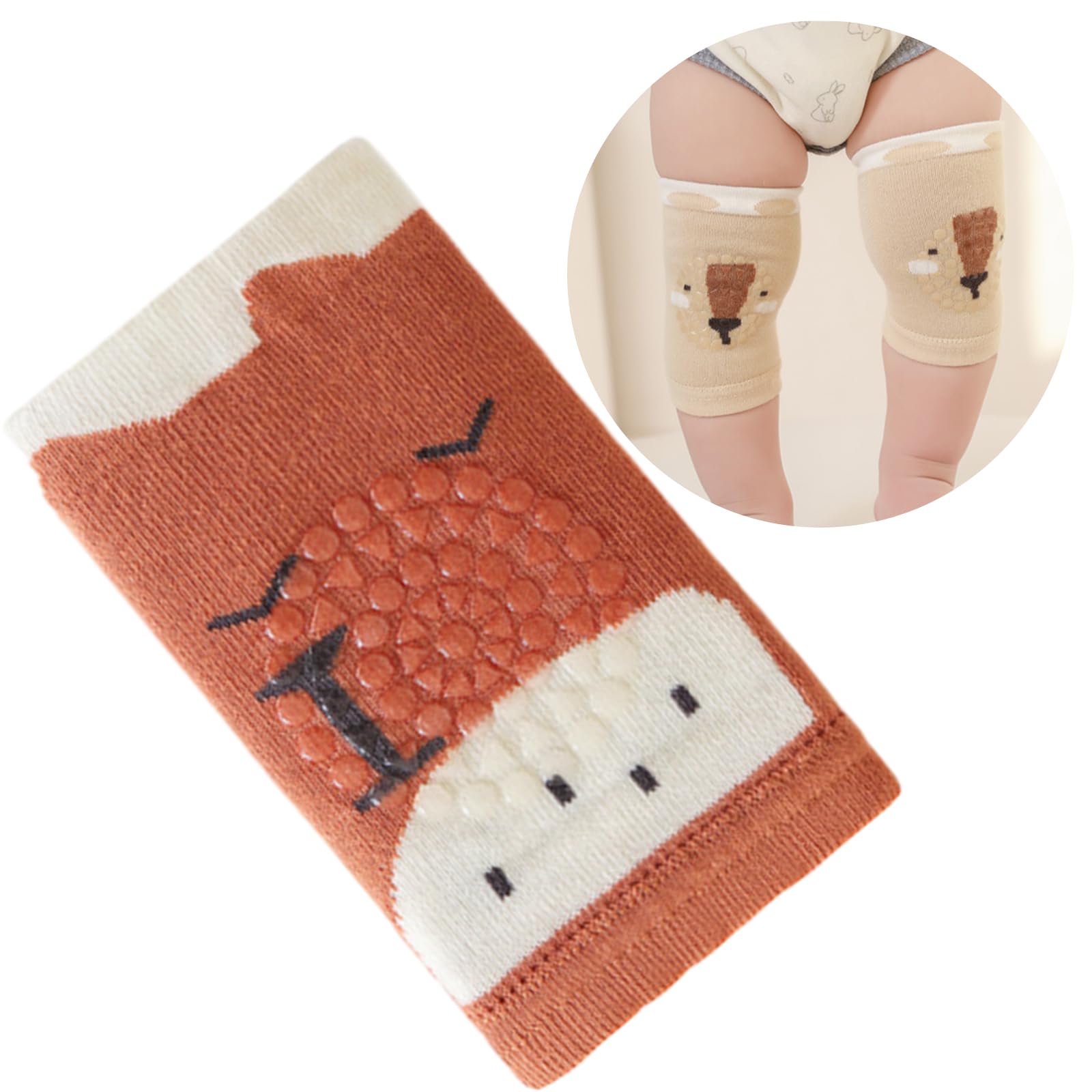 PTILSERY Soft & Comfortable Knee Pads Slip Baby Knee Guards Additional Knee Support for Baby Crawling Keep Baby Knees Safe