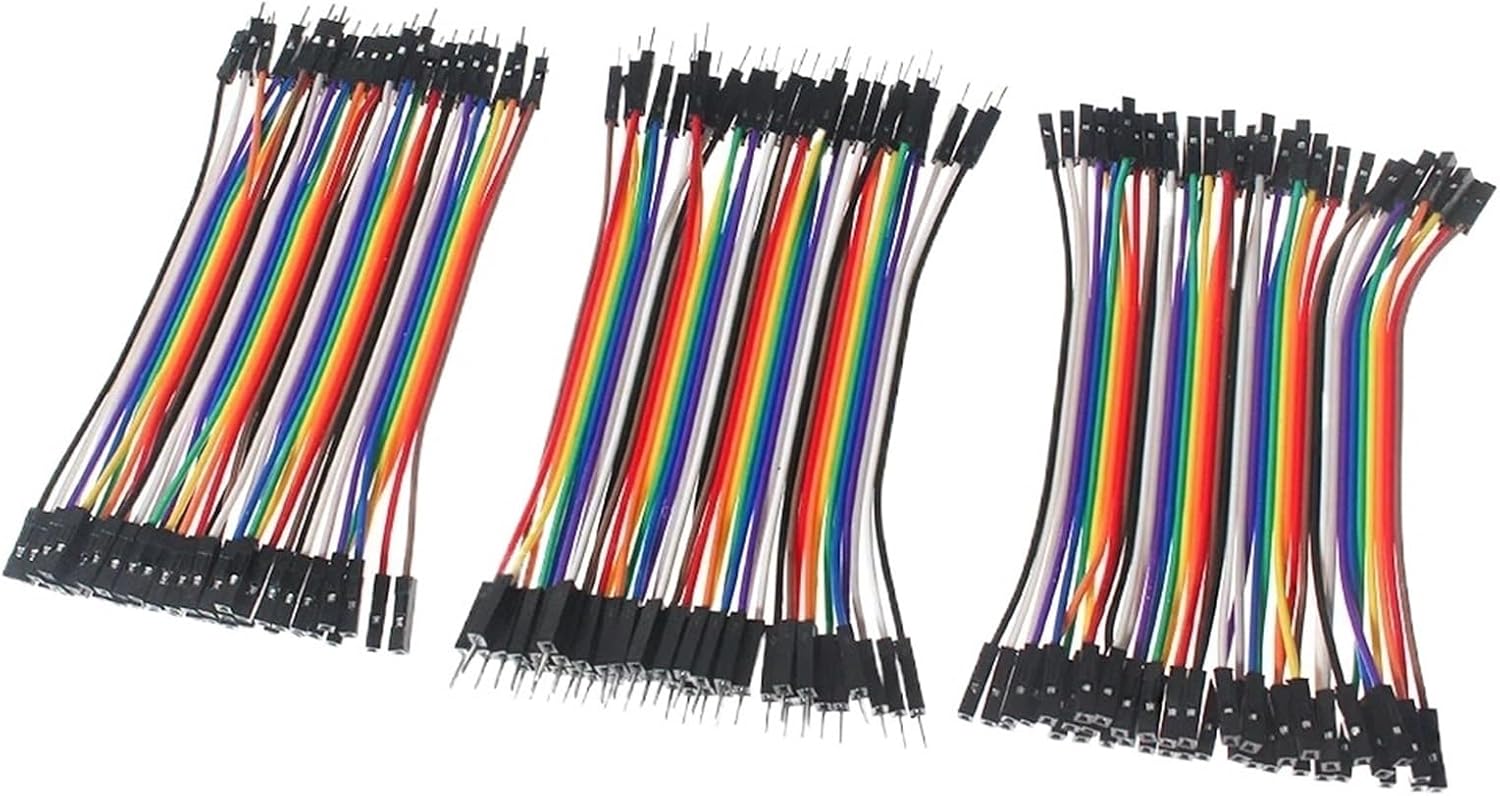 Breadboard Starter Kit MB102 400-Point PCB Bread Board Jumper Wires Mini Test Protoboard Kits for Circuit Testing(10CM-20Pin-1Set)