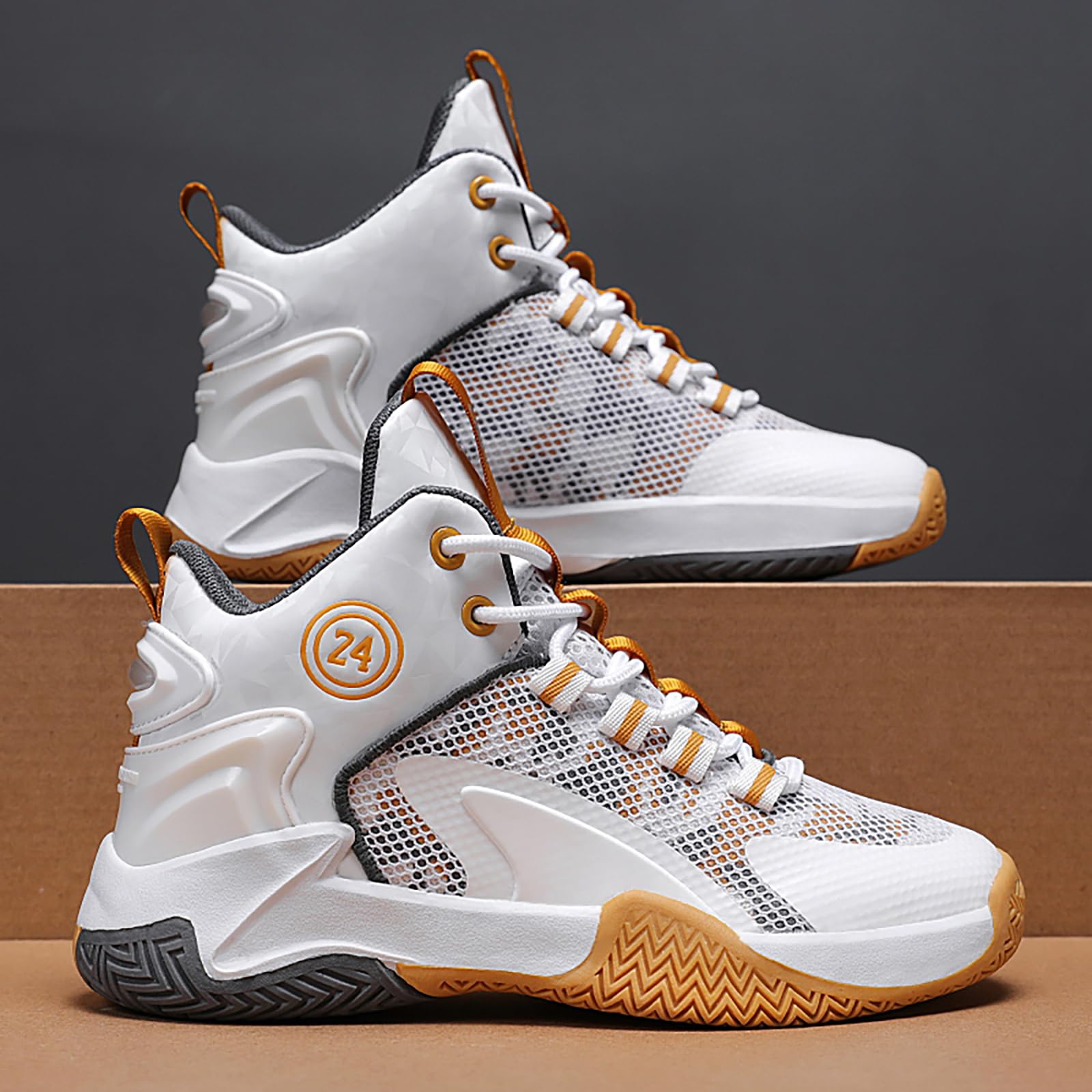 Basketballschuhe Kinder für Jungen Mädchen Sportschuhe Leicht Atmungsaktive Turnschuhe High Top Sneaker