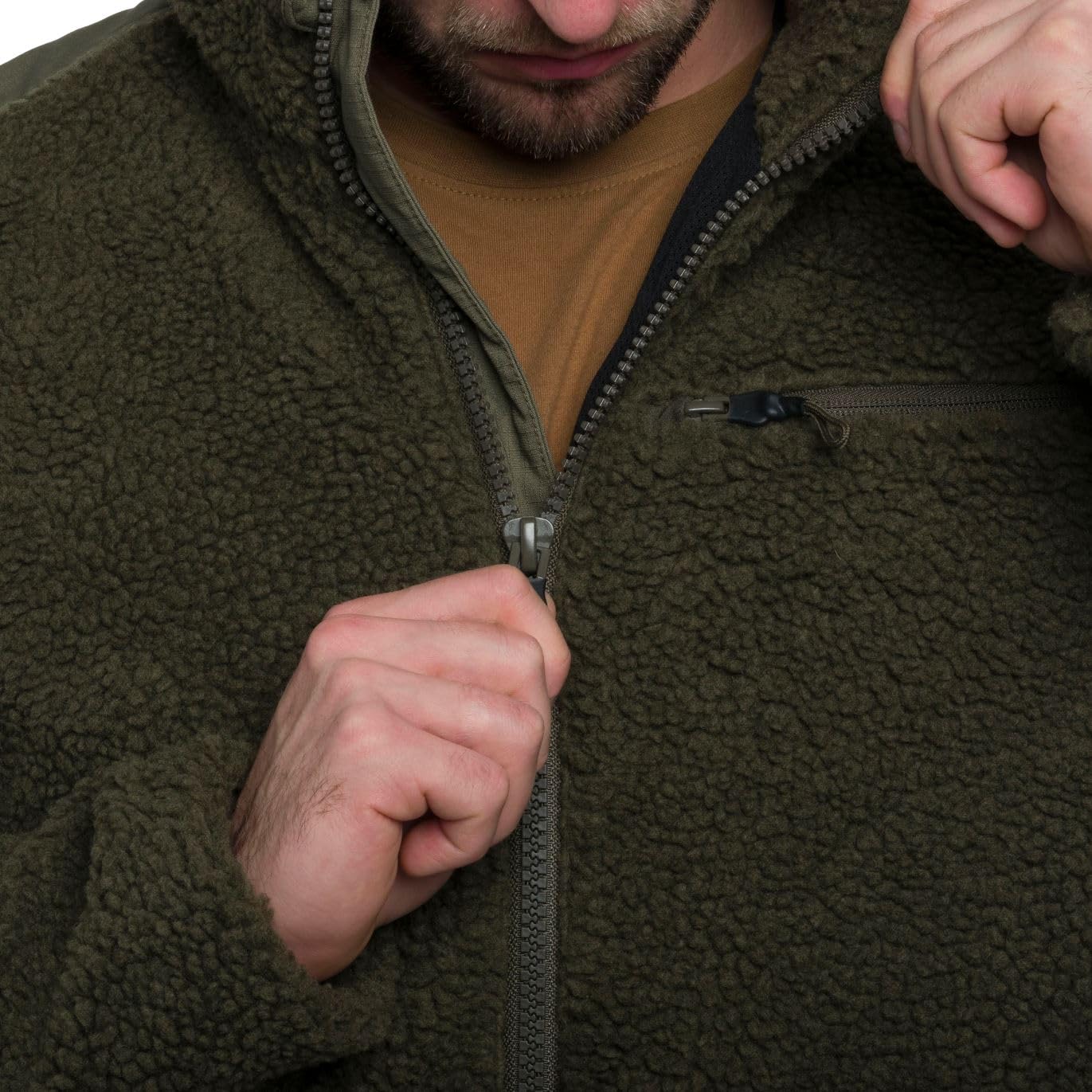Military Wear Tactical Fleece | męska kurtka polarowa z 5 kieszeniami | taktyczny polar z zapięciem na rzepy | wyposażenie survivalowe bushcraft | 100% poliester