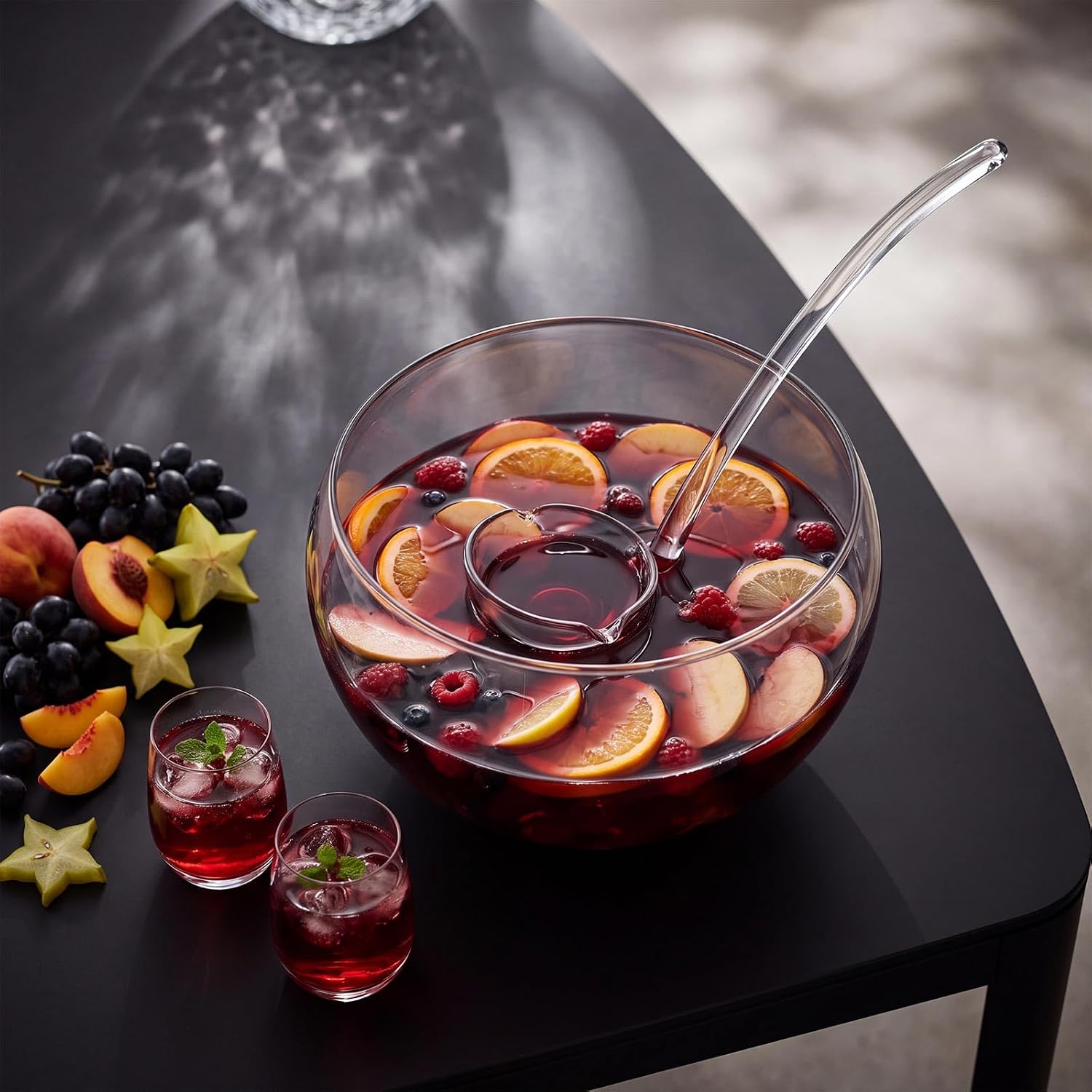 14 Inch Punch Ladle Borosilicate Glass Heat Resistant Spoon