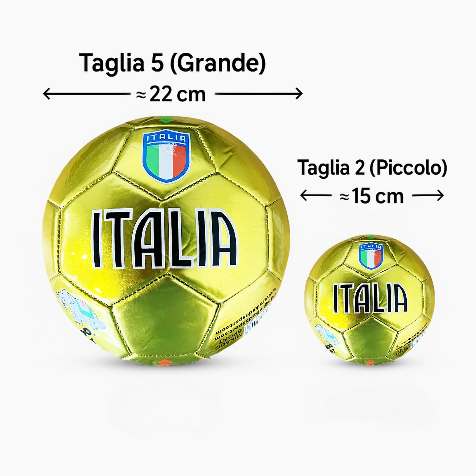 Pallone da Calcio. Palla da Calcio per Partite o Allenamenti. Modello Italia.