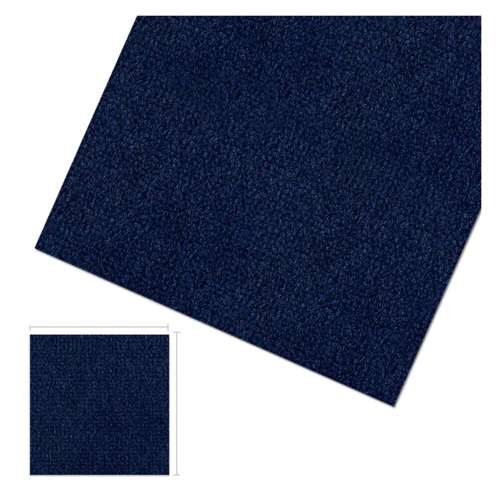Dalles de moquette à coller, Dalles de moquette auto-adhésives 30 cm x multicolores 10-30 pièces amovibles(Dark Blue,20pcs)