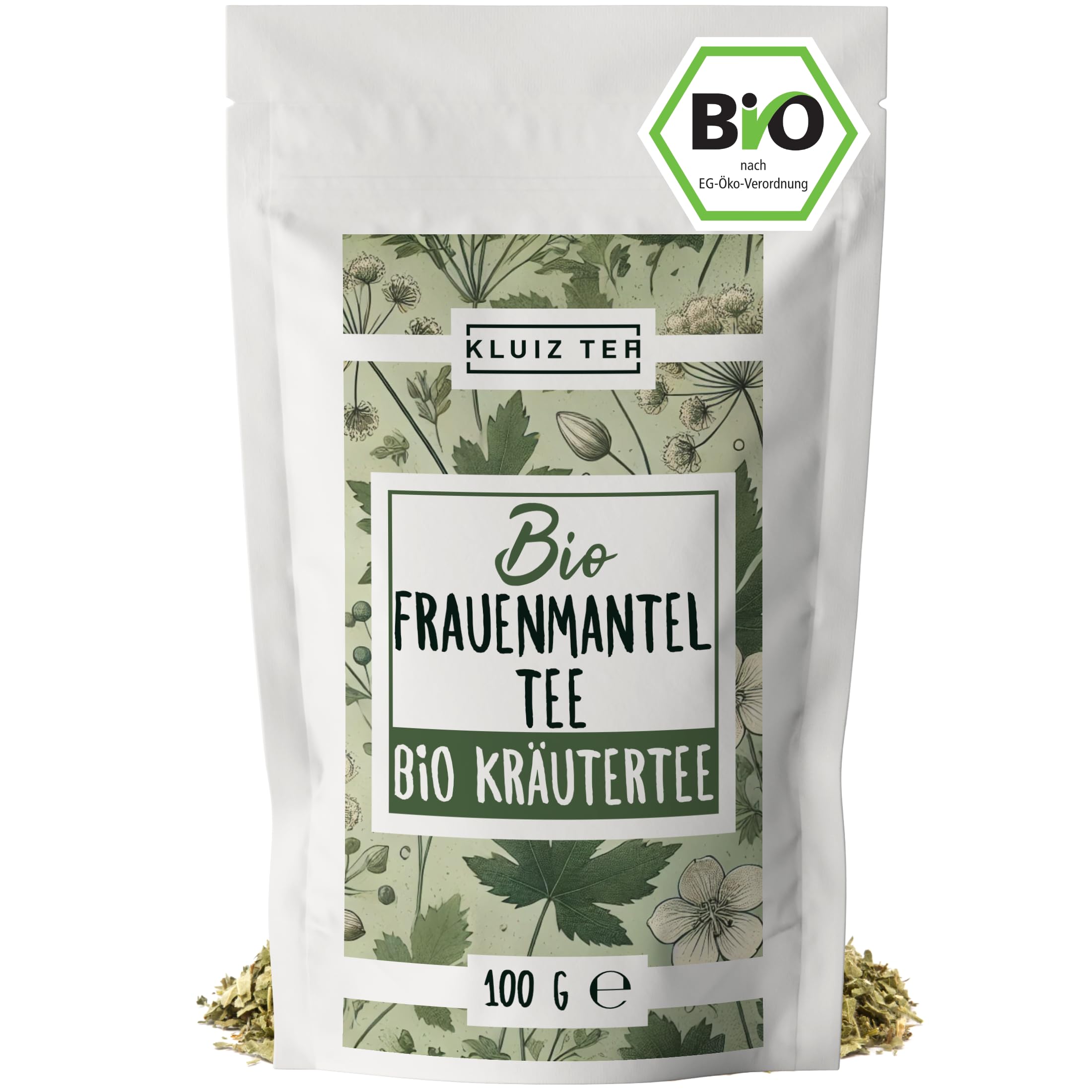 Frauenmanteltee Bio - 100 Gramm I 100% Frauenmantel Tee aus biologischem Anbau aus Österreich I Lady's Mantle Tea by KLUIZ TEA