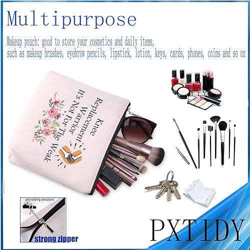 Miniatura 4 de PXTIDY Reemplazo de rodilla Guerrero Regalo Cirugía de Rodilla Recuperación Bolsa Cosmética Artroplastia Artroplastia Guerrero Mamá Esposa Regalo