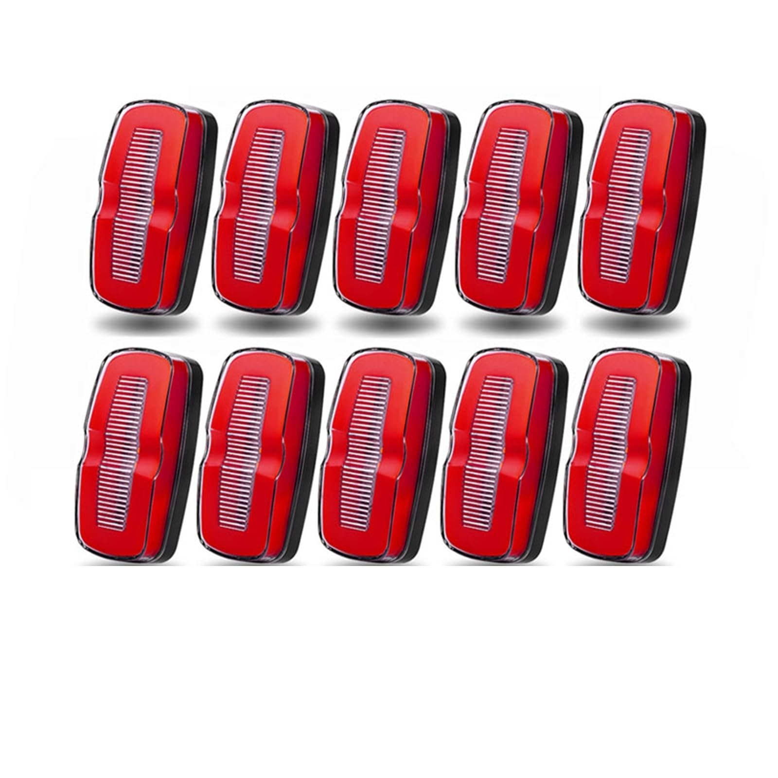 Indicatore di Direzione Indicatori Posizione Laterali A LED Rimorchio Camion Direzione Freno Lampada Coda Avvertimento Posteriore 12V 24V Per Trattore Indicatori di Direzione(10pcs Yellow Red)