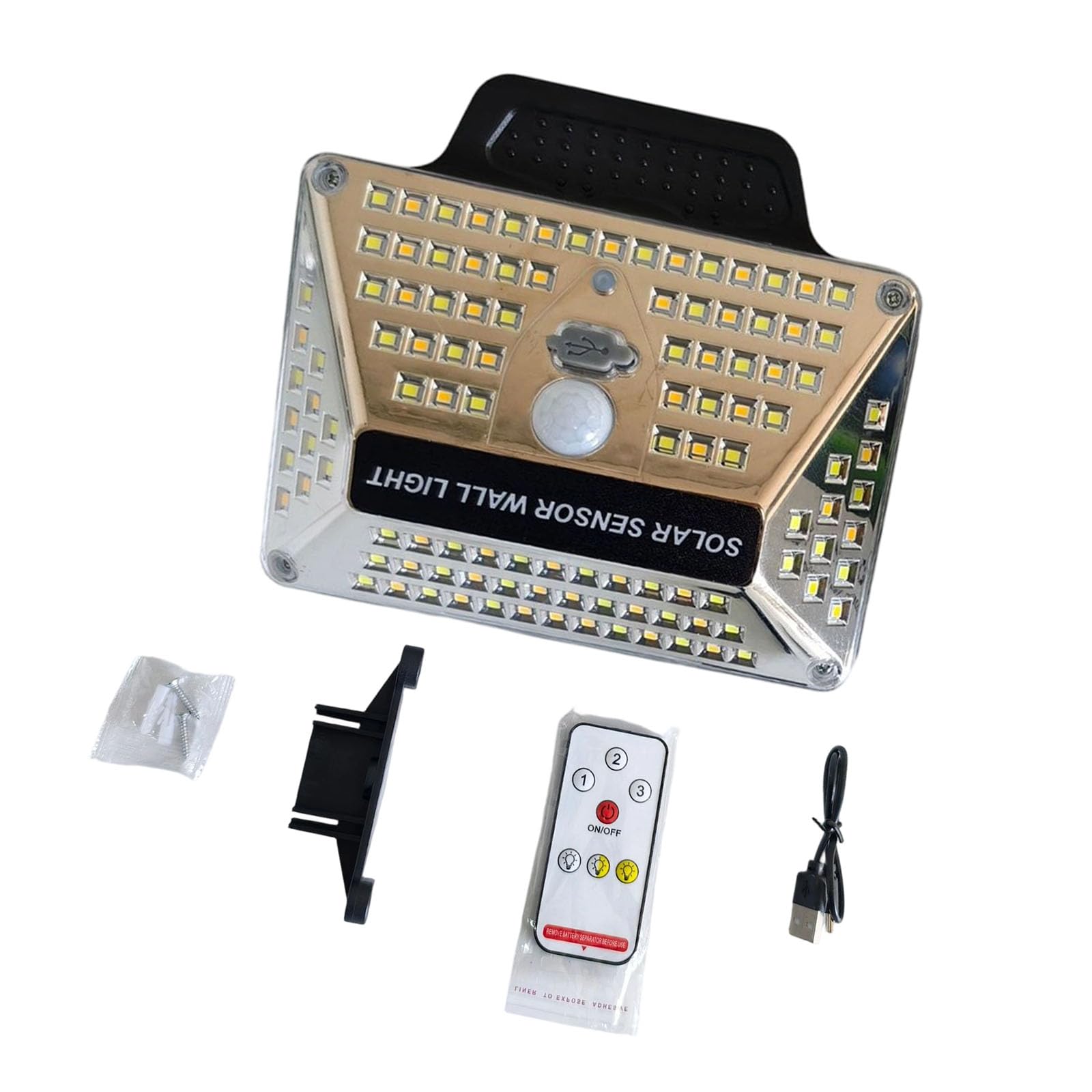 Hsioluted Multicolor Weatherproof Sun Operated Light With Movement Detection For Garden Fence And Tent Bright Led Output Ir Motion Transducer