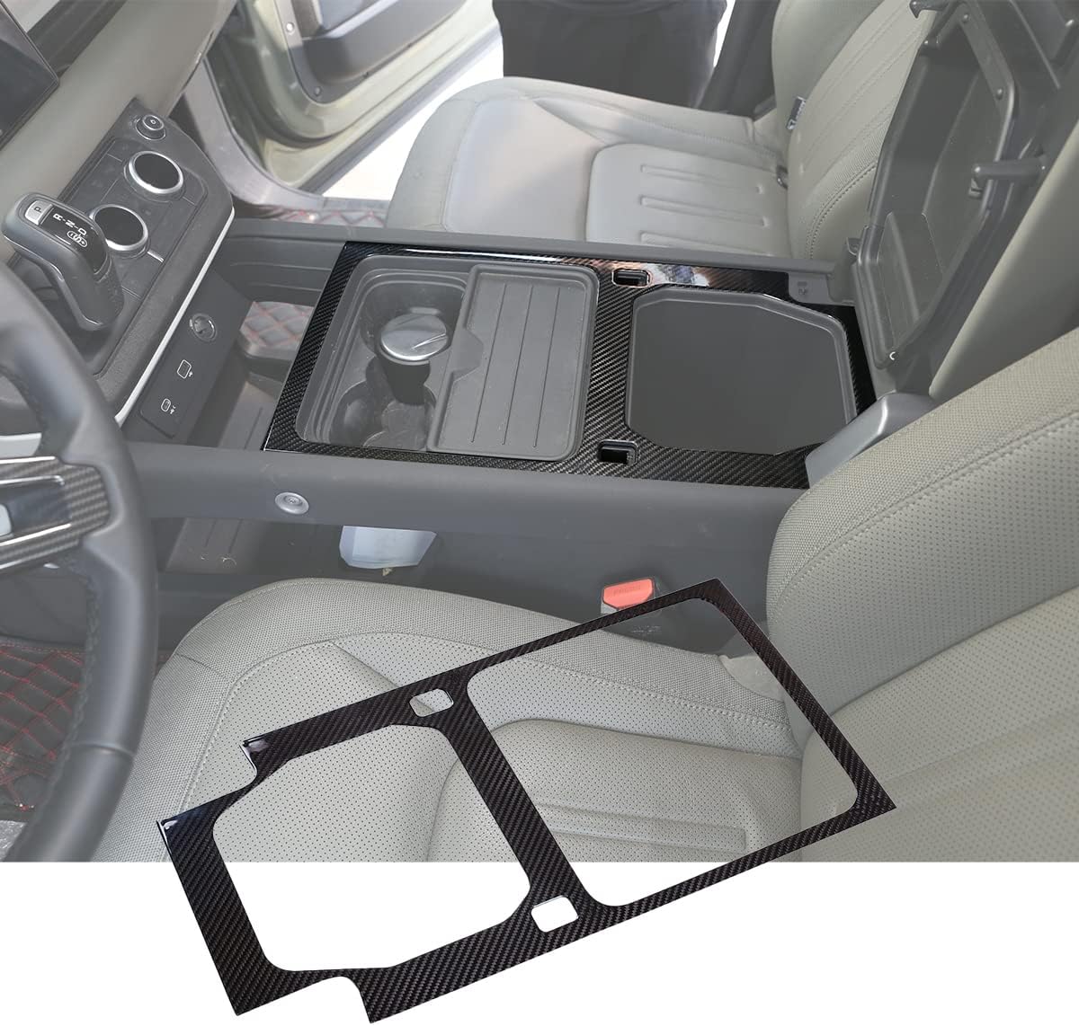 YIWANG 100% Real Carbon Fiber Center Console Decoration Frame Cover Trim for Land Rover Defender 90 110 2020-2022 Auto Accessories